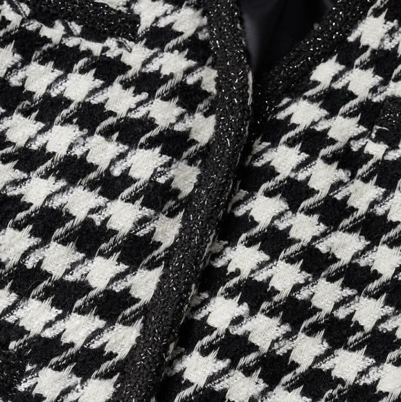 Mango houndstooth jacket in ecru - Picture 2 of 5